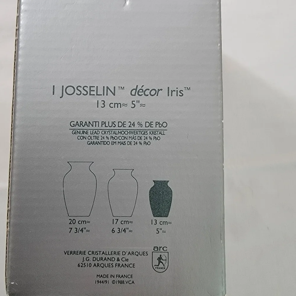 J G Durand Cristal D'Arques Crystal Enamel Lily 5